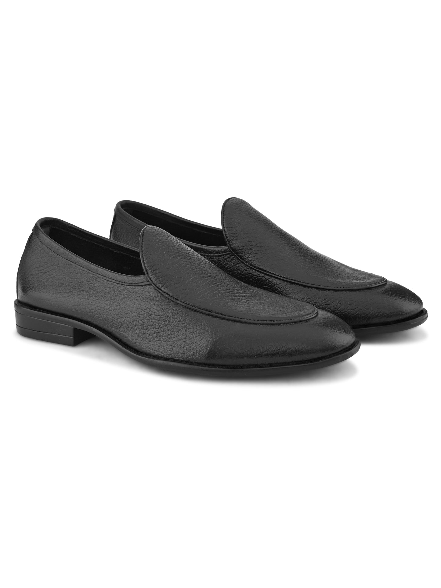 Premium Black Leather Slip-On Loafers – Timeless Style Meets Everyday Comfort