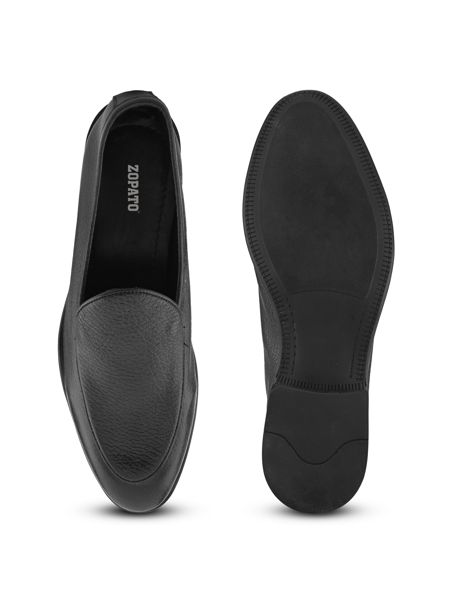 Premium Black Leather Slip-On Loafers – Timeless Style Meets Everyday Comfort