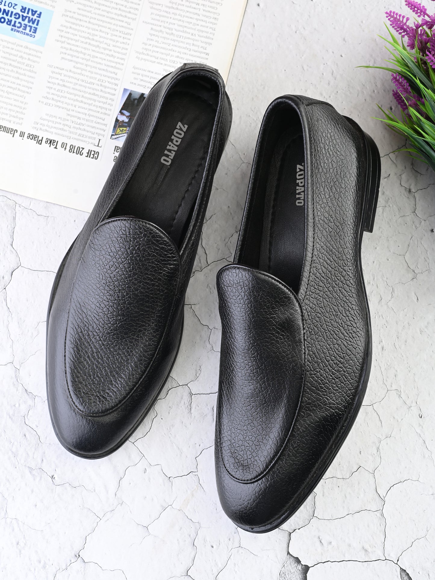 Premium Black Leather Slip-On Loafers – Timeless Style Meets Everyday Comfort