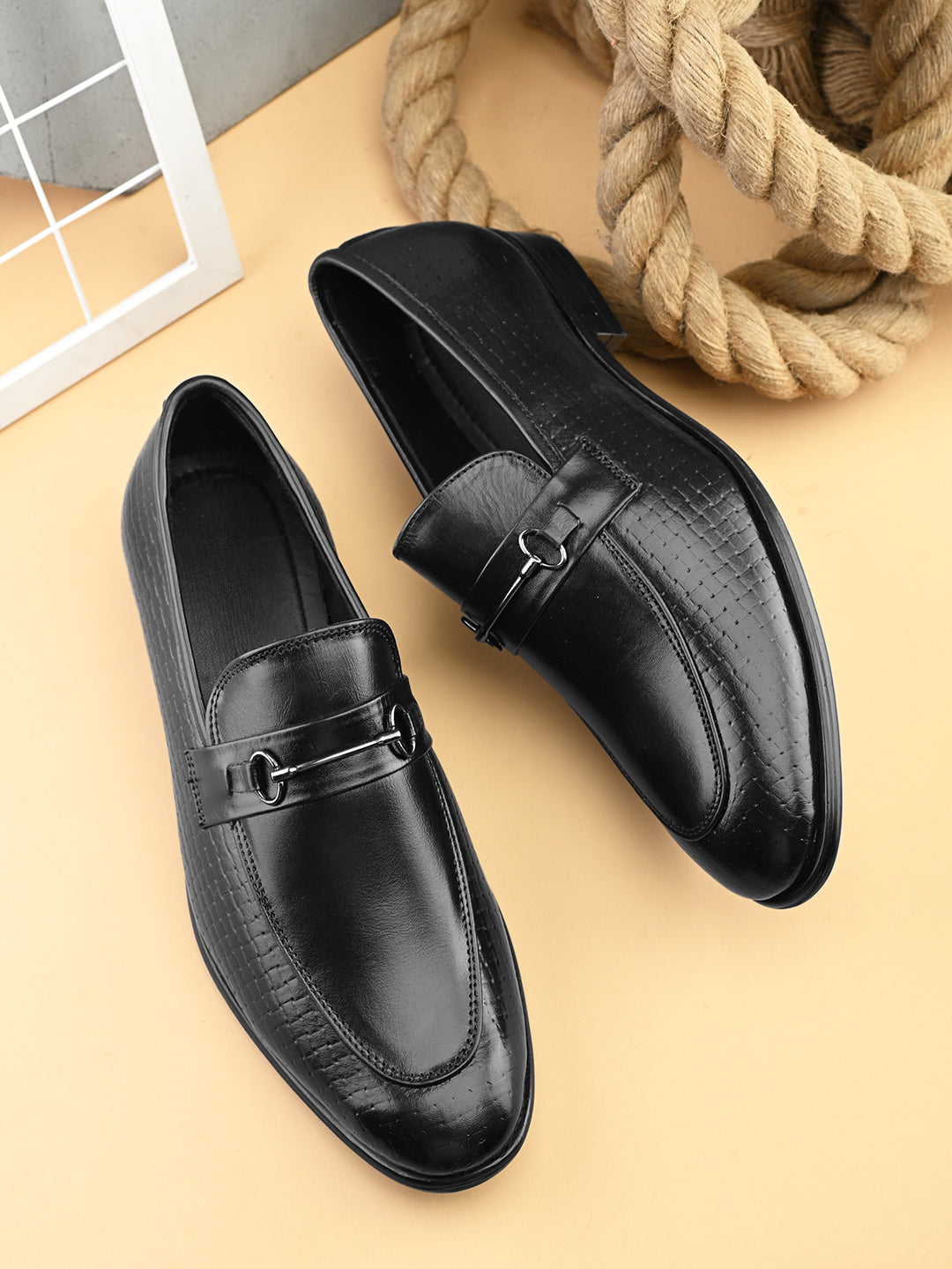 Premium Black Leather Slip-On Loafers – Timeless Style Meets Everyday Comfort